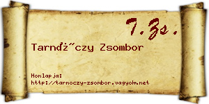 Tarnóczy Zsombor névjegykártya