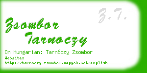 zsombor tarnoczy business card