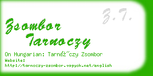 zsombor tarnoczy business card